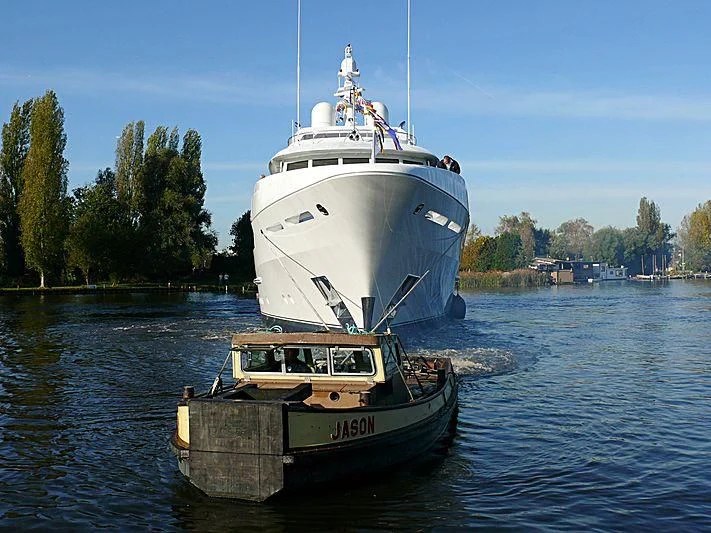 a boat on the water aboard KATHLEEN ANNE Yacht for Sale