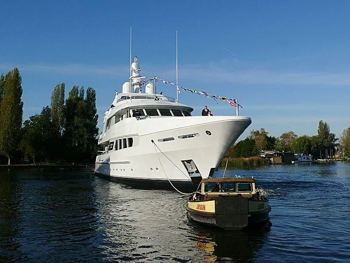 a boat on the water aboard KATHLEEN ANNE Yacht for Sale