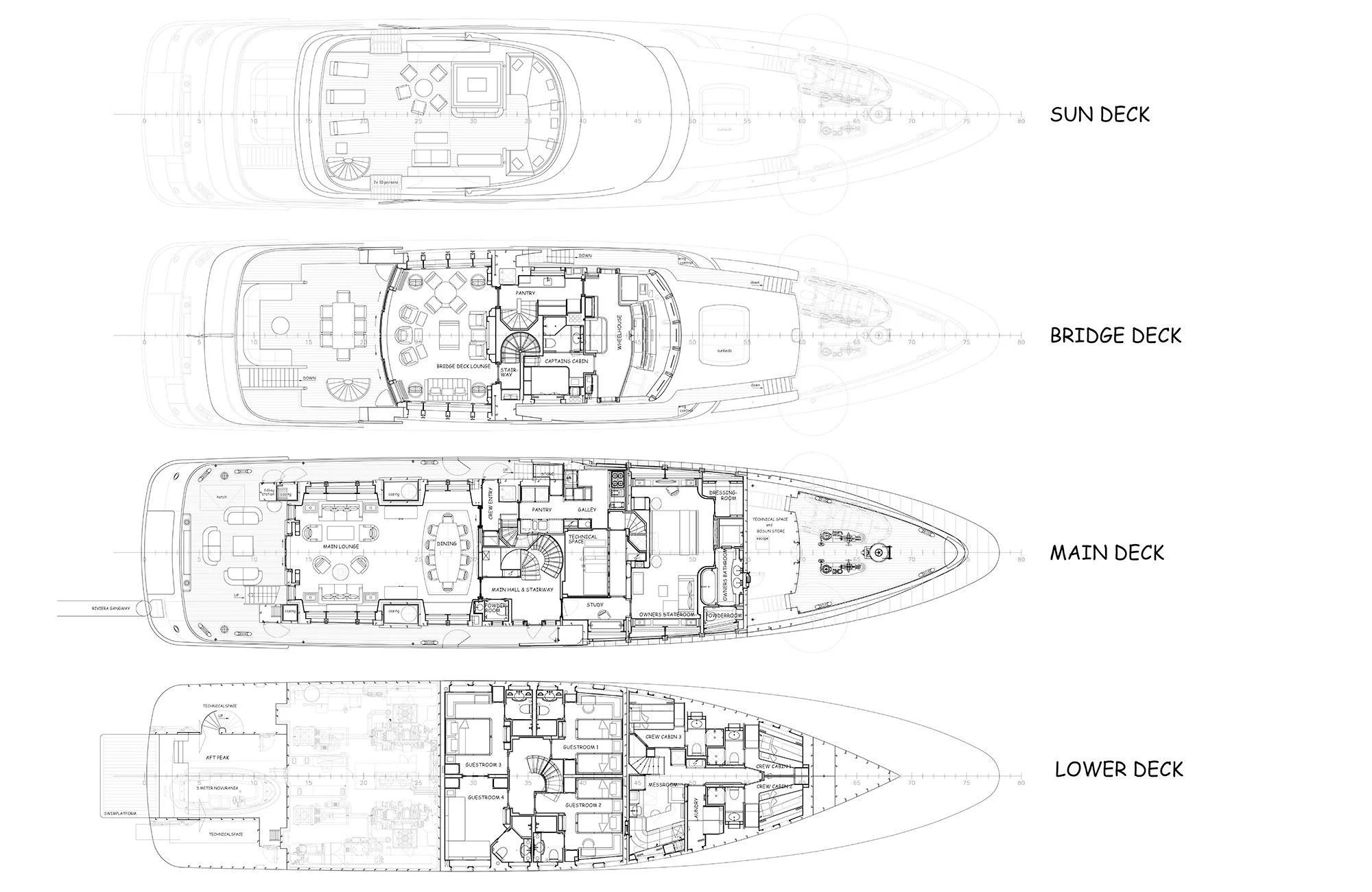 diagram aboard KATHLEEN ANNE Yacht for Sale