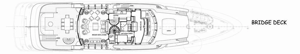 a sketch of a building aboard KATHLEEN ANNE Yacht for Sale