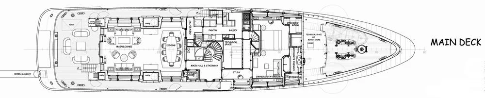 diagram, engineering drawing aboard KATHLEEN ANNE Yacht for Sale