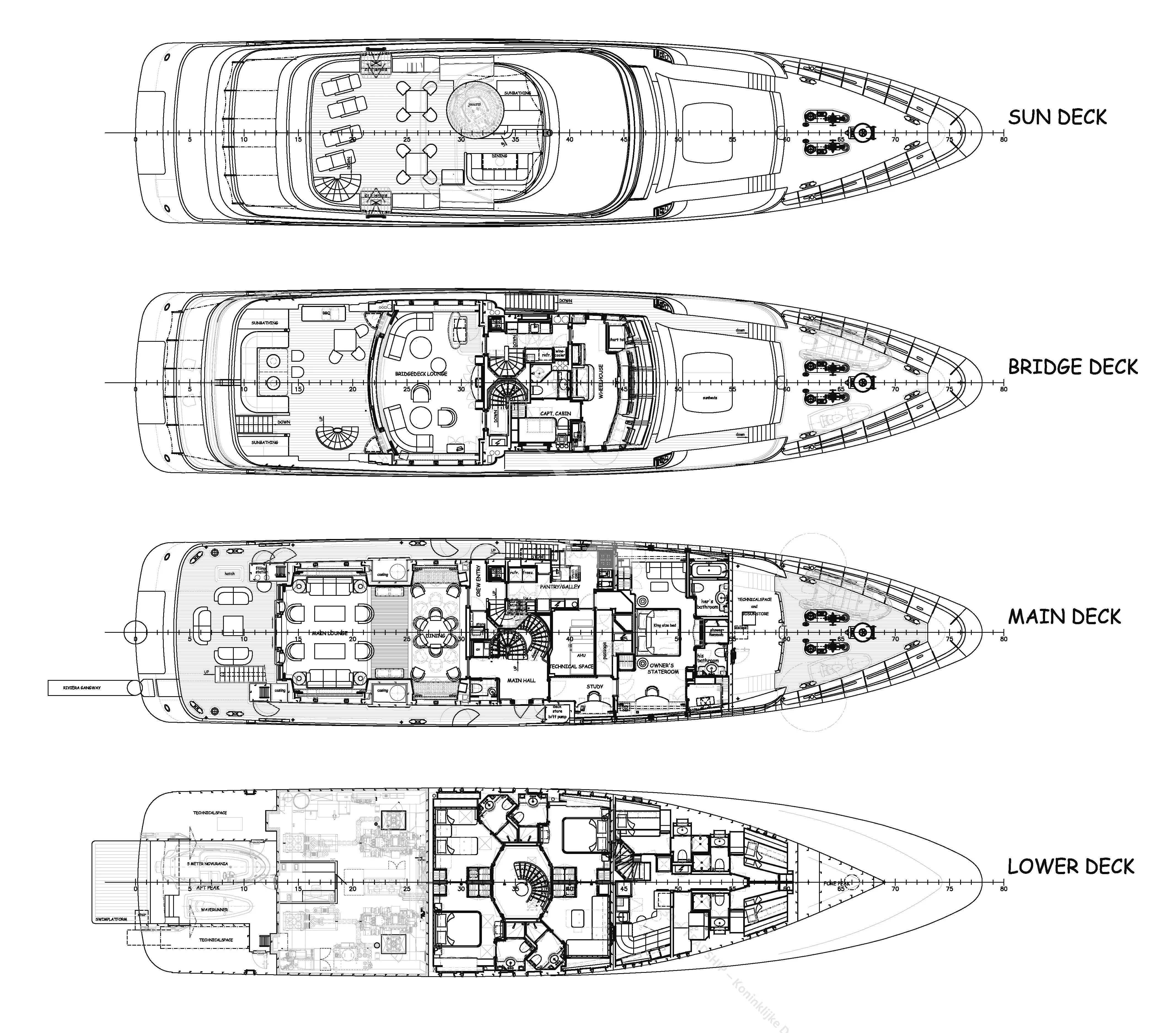 diagram aboard KATHLEEN ANNE Yacht for Sale