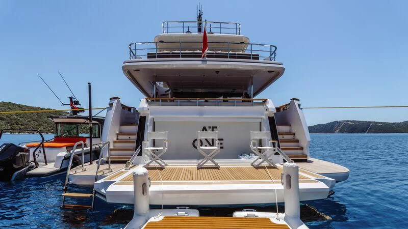 a boat on the water aboard AT ONE Yacht for Charter
