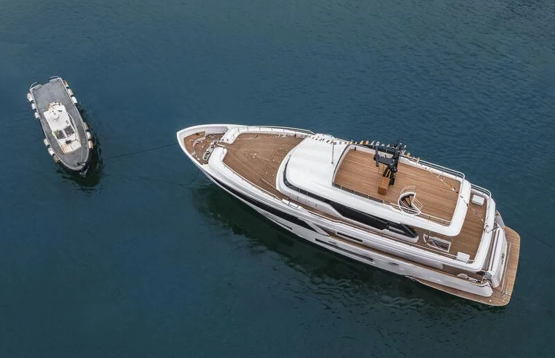 a couple of boats in the water aboard AT ONE Yacht for Charter