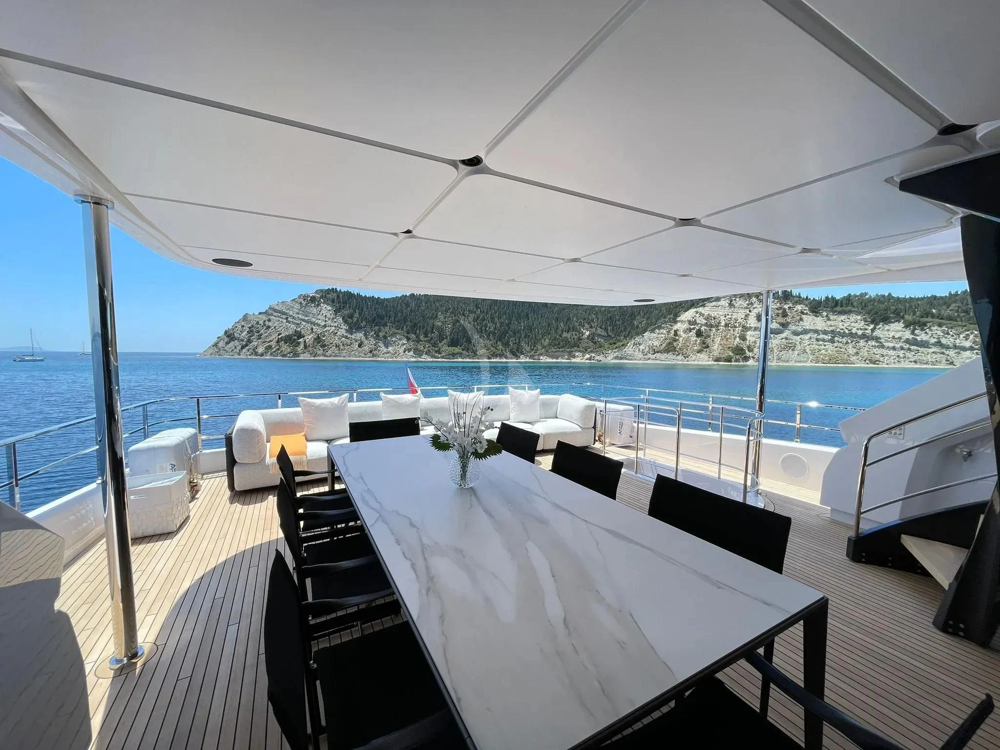 graphical user interface aboard AT ONE Yacht for Charter