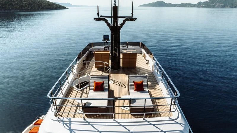 a boat in the water aboard AT ONE Yacht for Charter