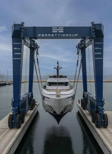 a boat on a body of water aboard AT ONE Yacht for Charter