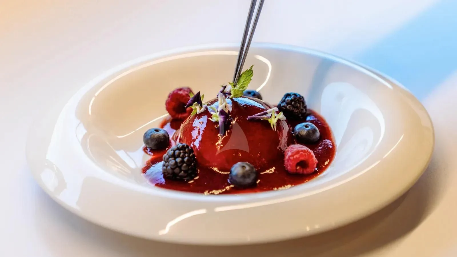 a bowl of berries aboard AT ONE Yacht for Charter
