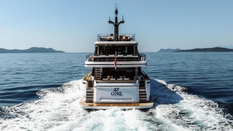 a boat on the water aboard AT ONE Yacht for Charter