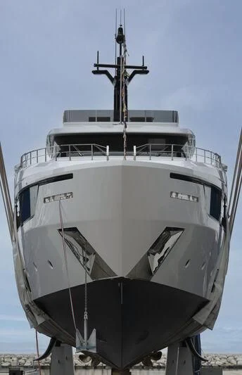 a large ship in the water aboard AT ONE Yacht for Charter