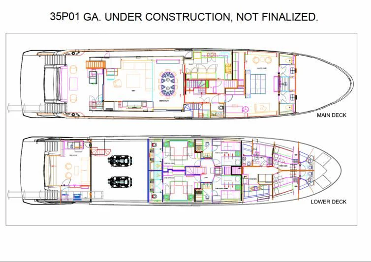 diagram aboard OCEAN ALEXANDER 35P02 Yacht for Sale