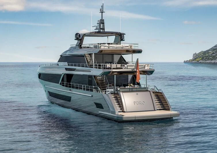 a large boat in the water aboard OCEAN ALEXANDER 35P02 Yacht for Sale