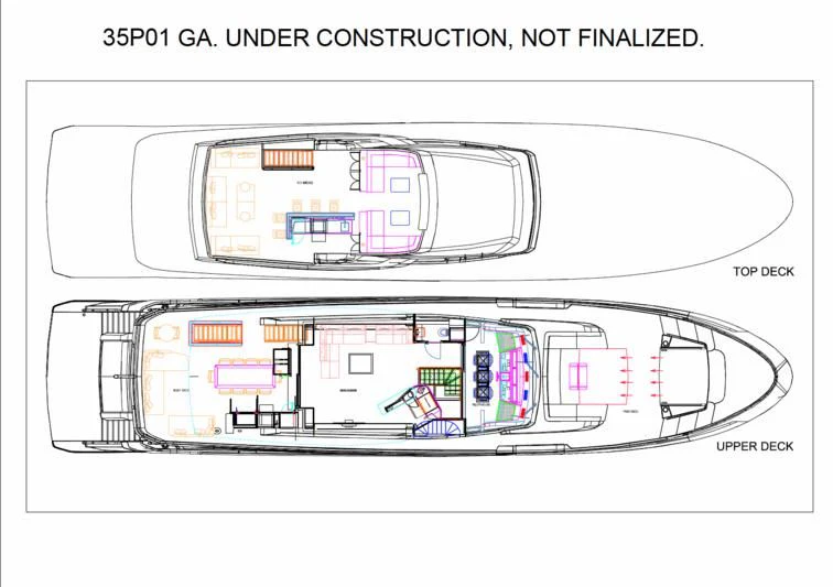 diagram aboard OCEAN ALEXANDER 35P02 Yacht for Sale