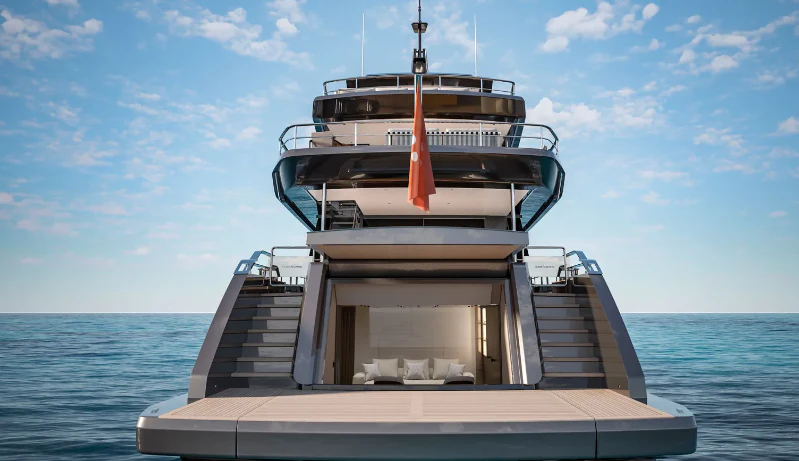 a boat on the water aboard OCEAN ALEXANDER 35P02 Yacht for Sale