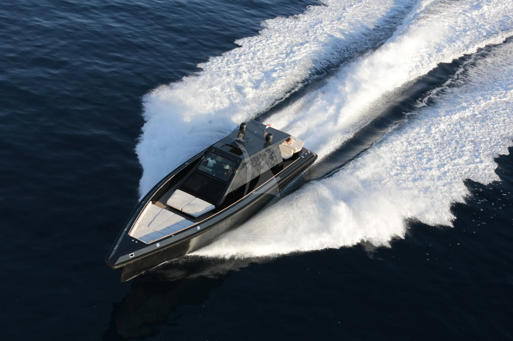 a space shuttle above the earth aboard ASH Yacht for Sale