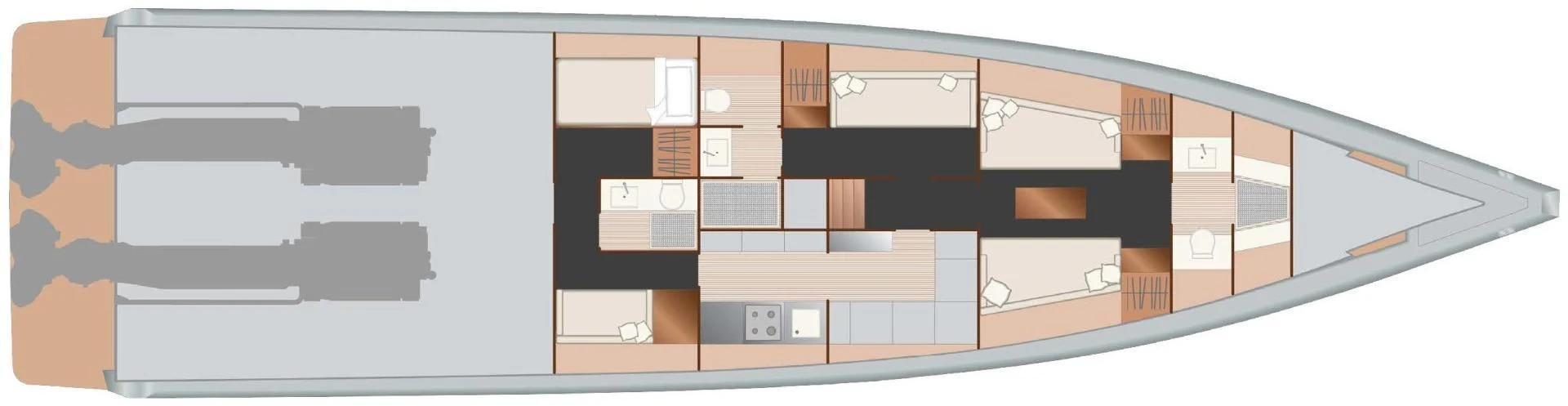 diagram aboard ASH Yacht for Sale