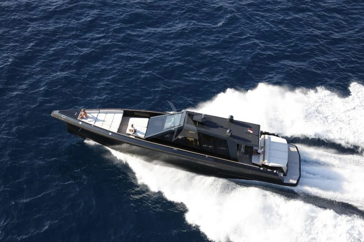 a high angle view of a boat aboard ASH Yacht for Sale