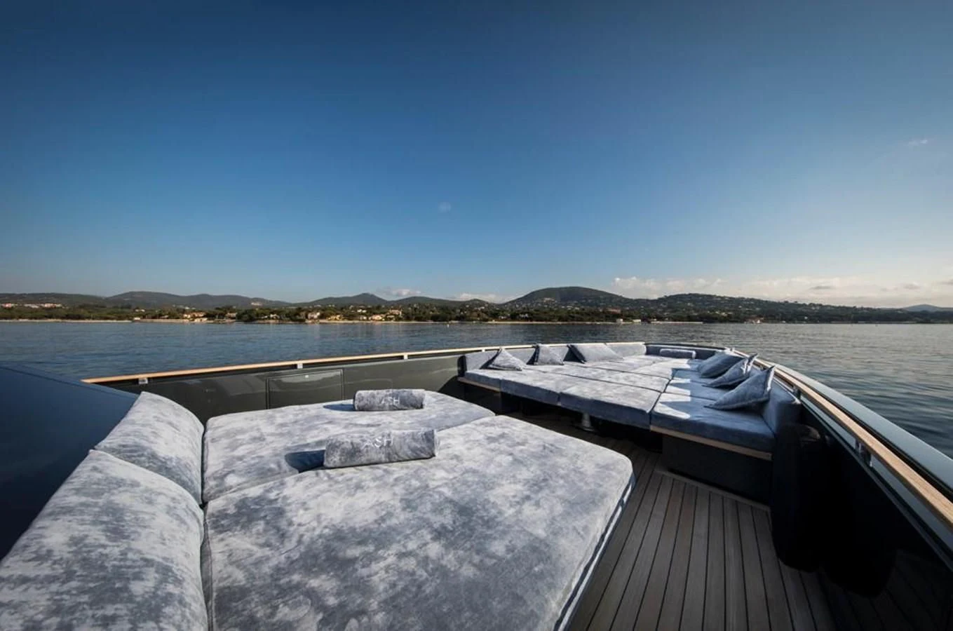 a dock with snow on it aboard ASH Yacht for Sale