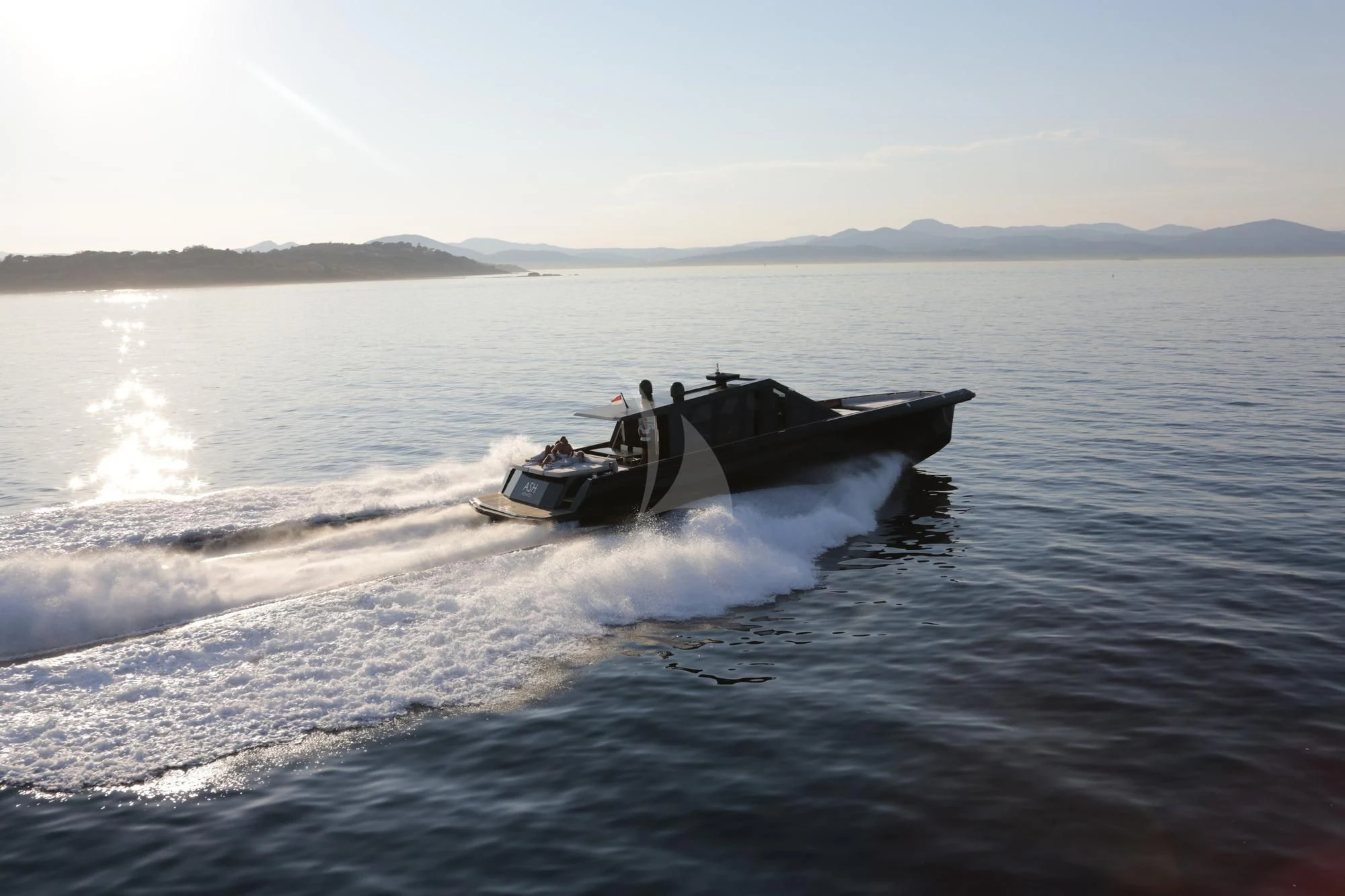a boat on the water aboard ASH Yacht for Sale