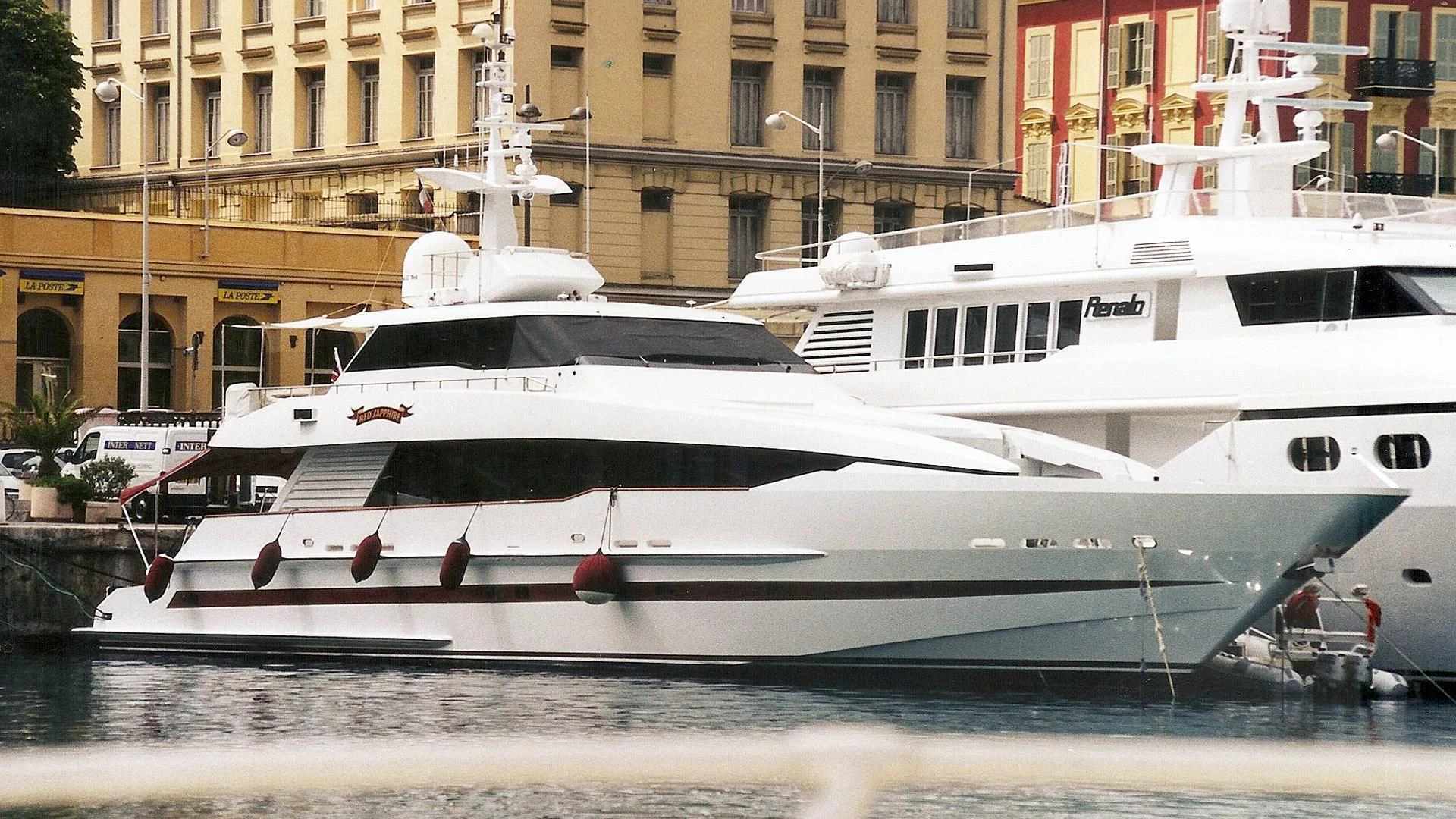 a couple of white yachts aboard RED SAPPHIRE I Yacht for Sale