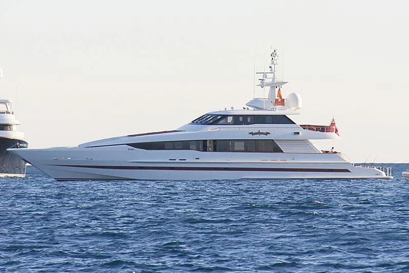 a large white yacht aboard RED SAPPHIRE I Yacht for Sale