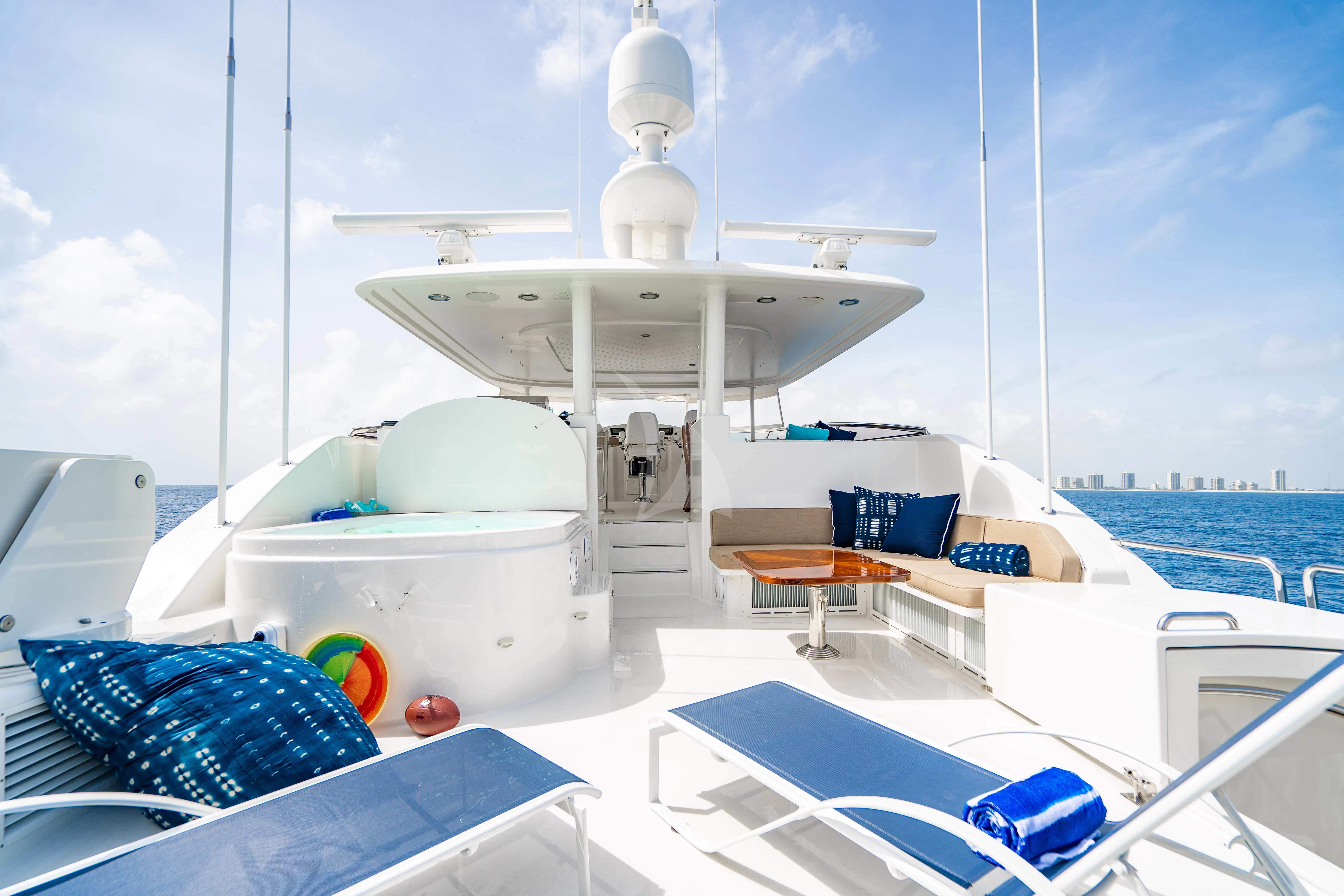 a boat on the water aboard INDIGO Yacht for Sale