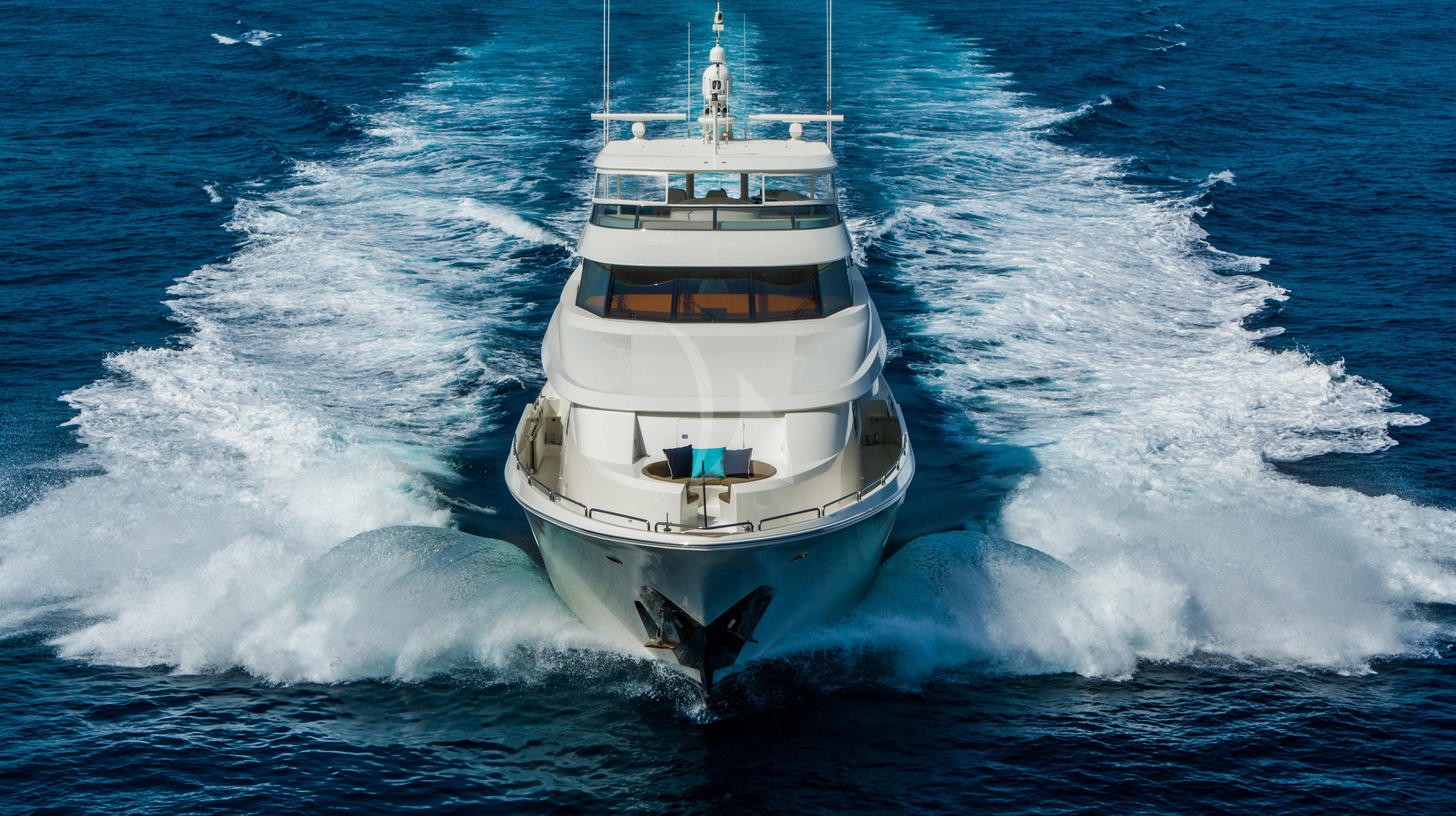 a boat on the water aboard INDIGO Yacht for Sale