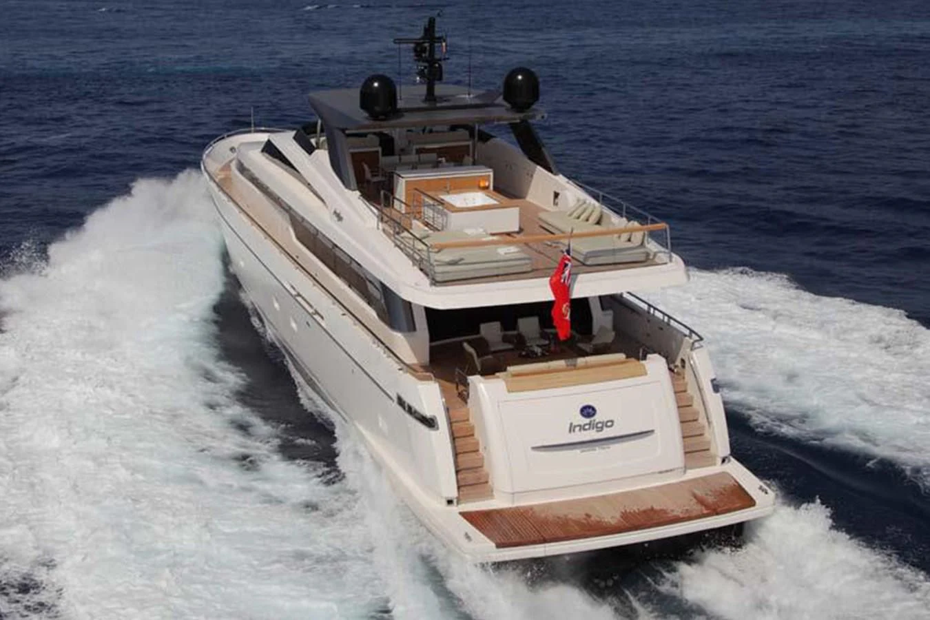 a boat on the water aboard INDIGO Yacht for Sale