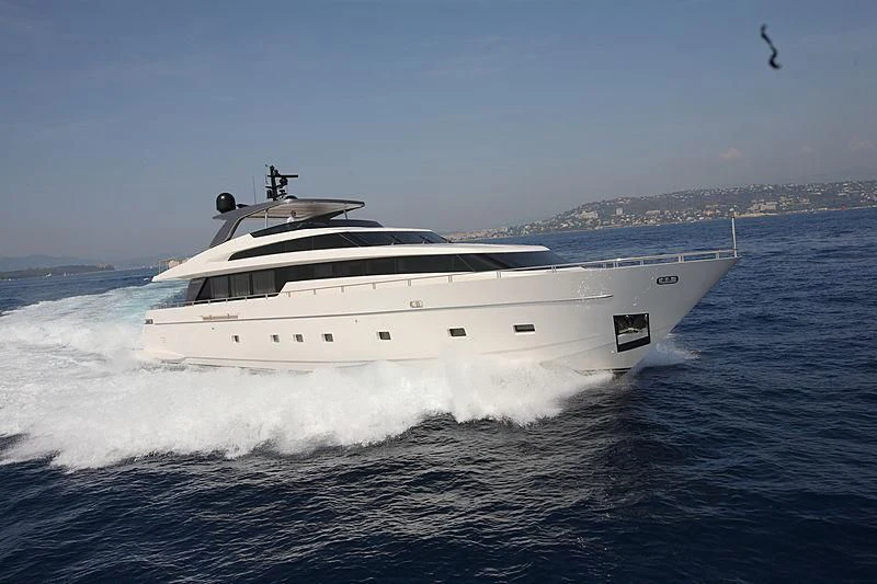 a boat on the water aboard INDIGO Yacht for Sale