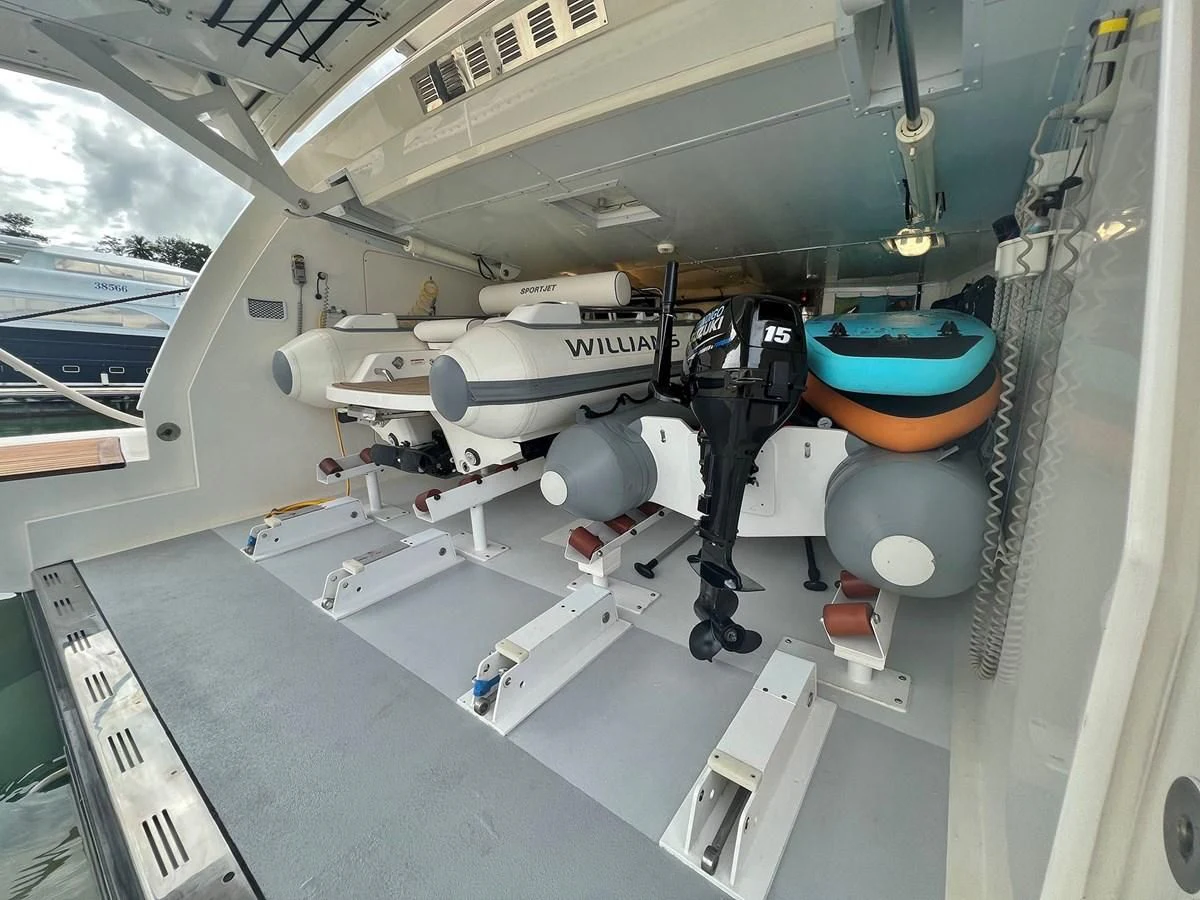 a space shuttle on display aboard INDIGO Yacht for Sale