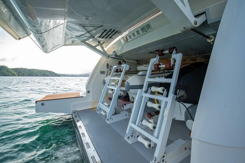a boat on the water aboard INDIGO Yacht for Sale