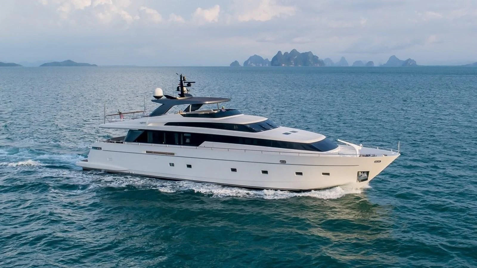 a boat in the water aboard INDIGO Yacht for Sale