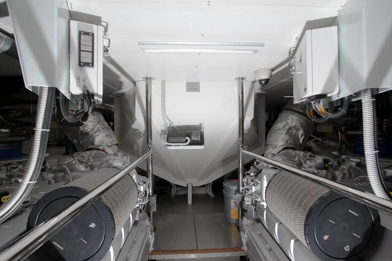 a large room with machinery aboard DADDY'S DREAM 888 Yacht for Charter