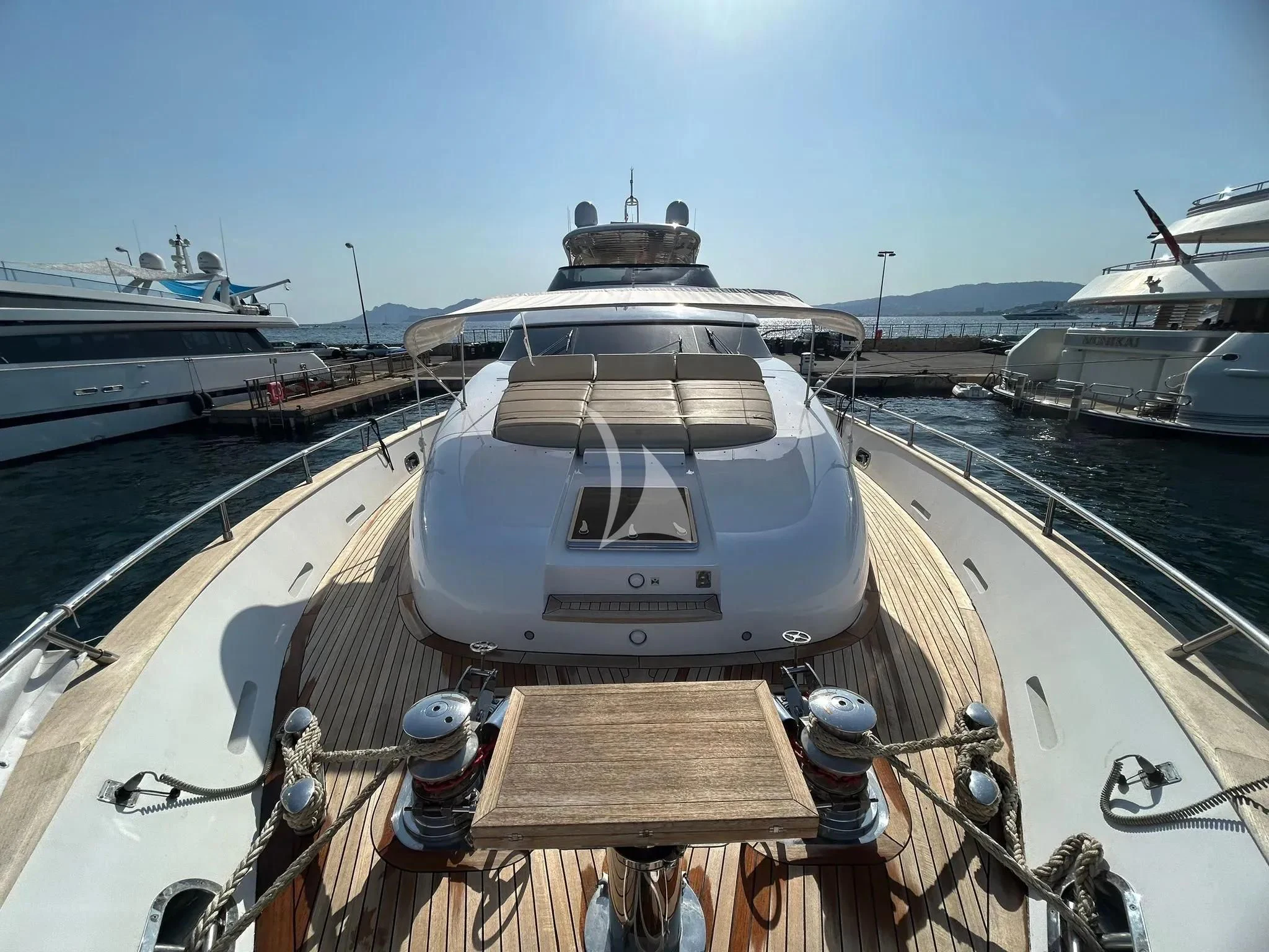 a ship docked at a port aboard DADDY'S DREAM 888 Yacht for Charter