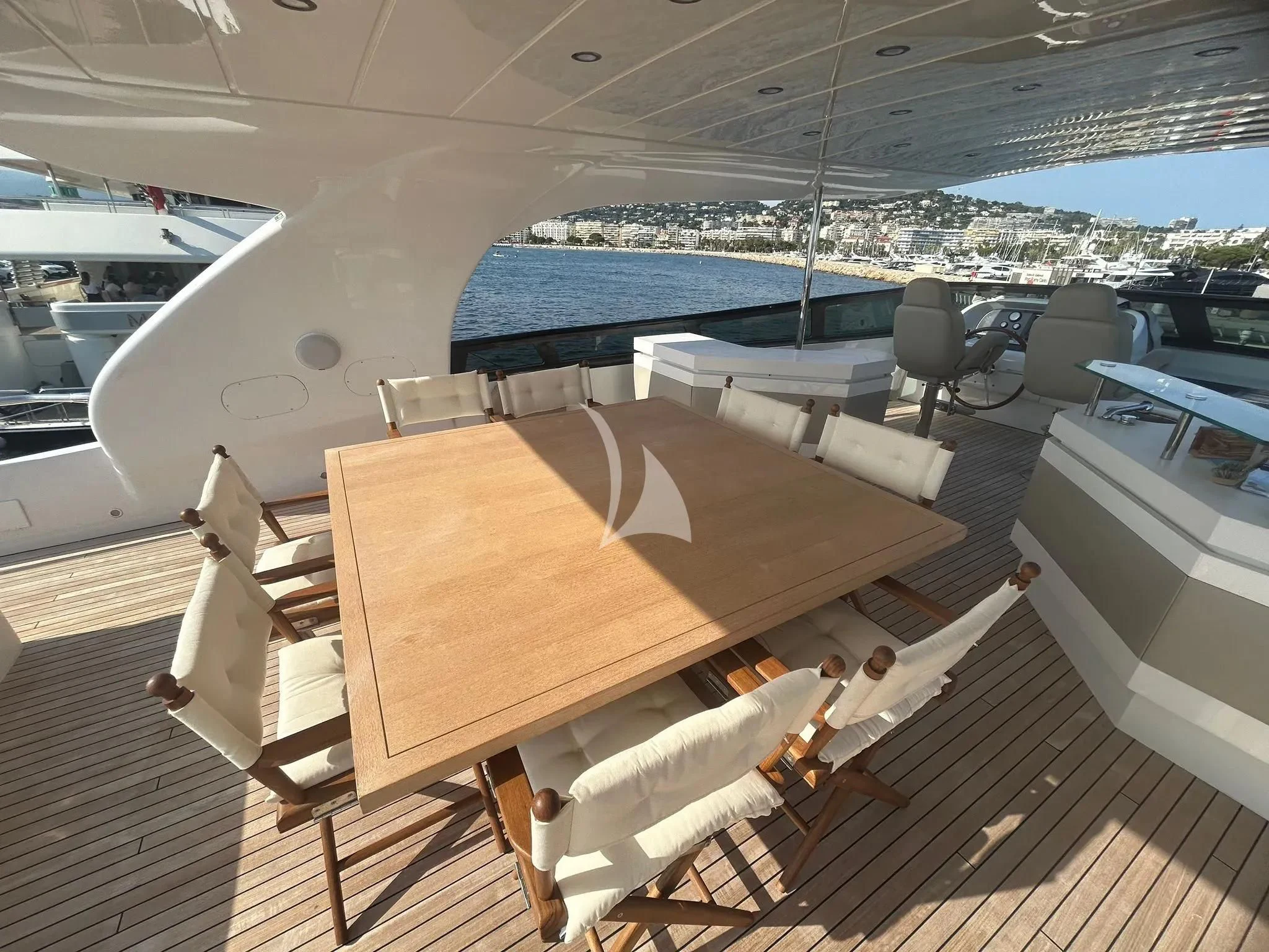 a boat on a deck aboard DADDY'S DREAM 888 Yacht for Charter