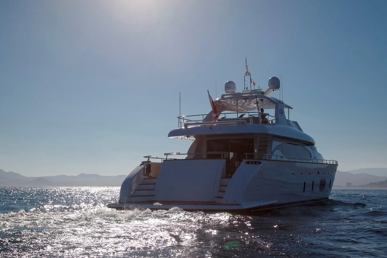 a boat in the water aboard DADDY'S DREAM 888 Yacht for Charter