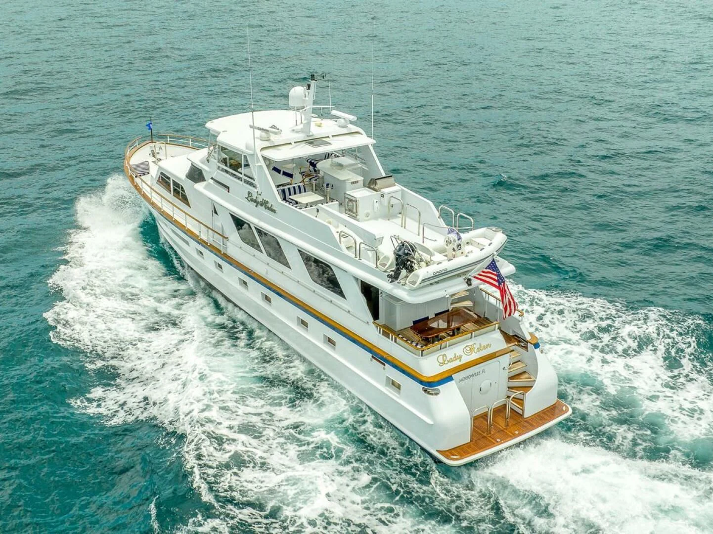 a ship on the water aboard MY WAY Yacht for Sale