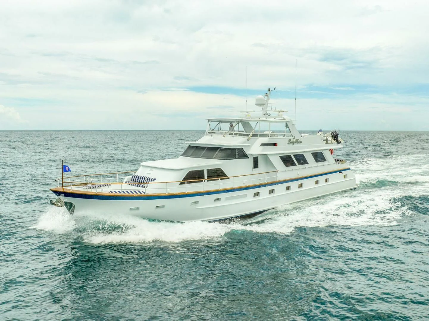 a boat on the water aboard MY WAY Yacht for Sale
