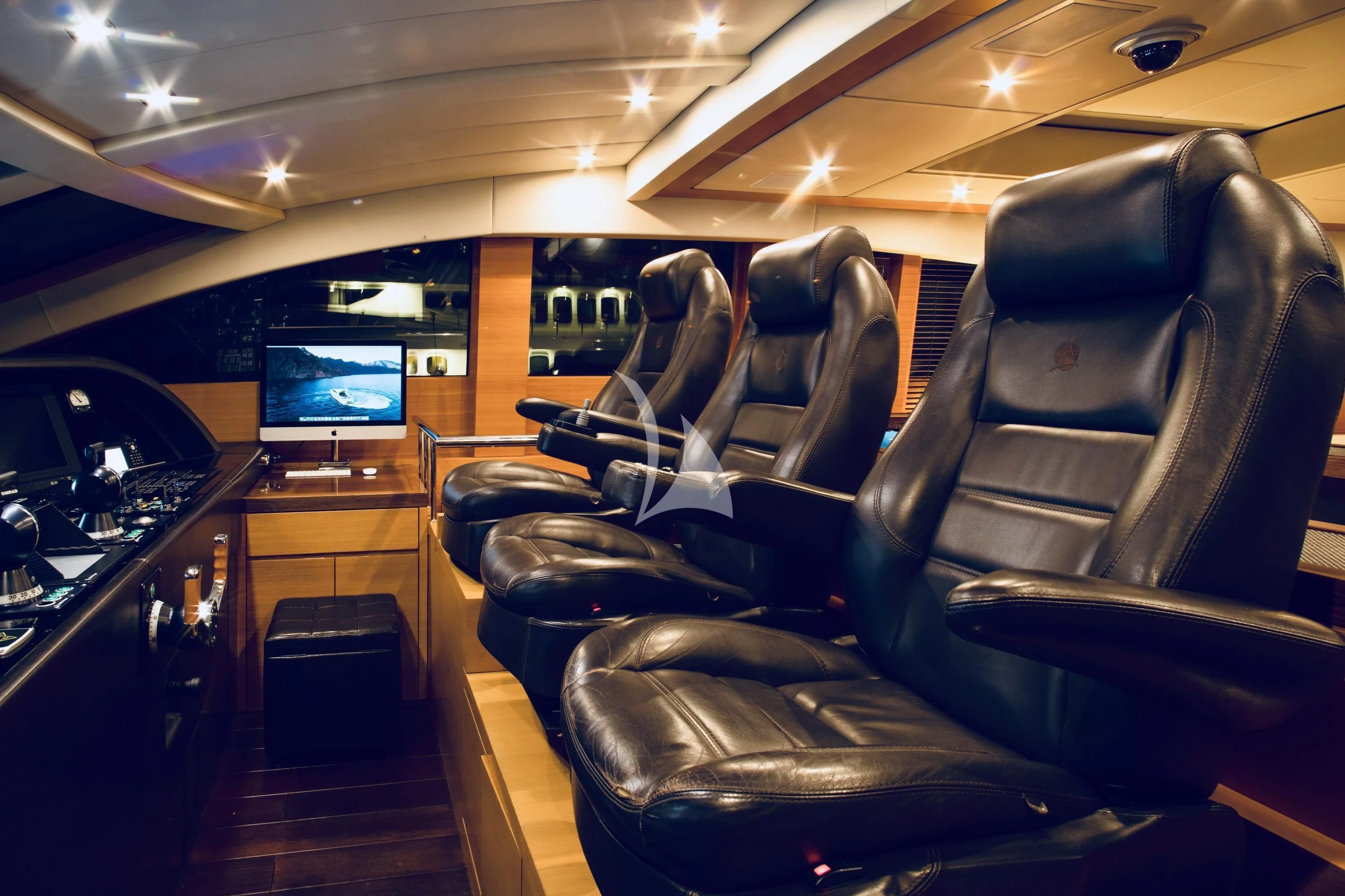 an airplane with seats aboard ECLAT Yacht for Sale