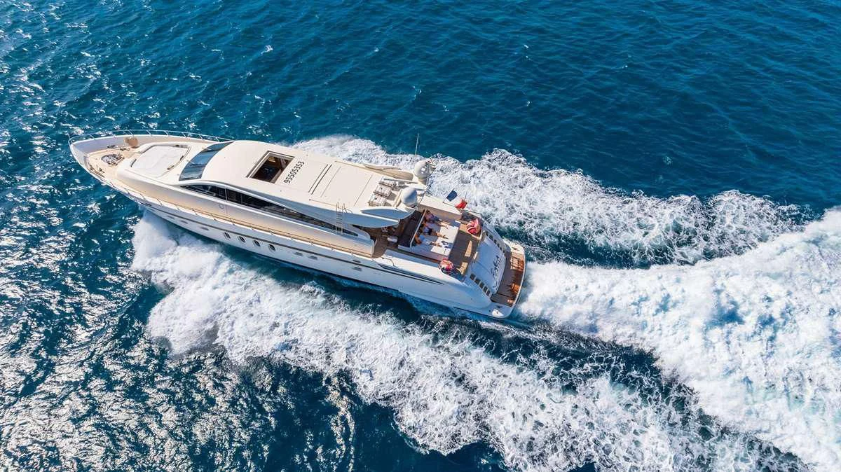 a boat on the water aboard ECLAT Yacht for Sale