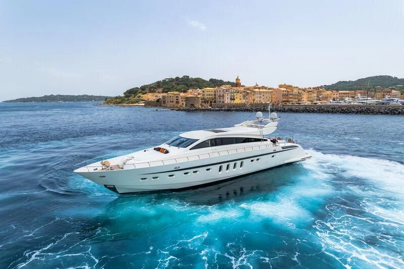 a boat on the water aboard ECLAT Yacht for Sale
