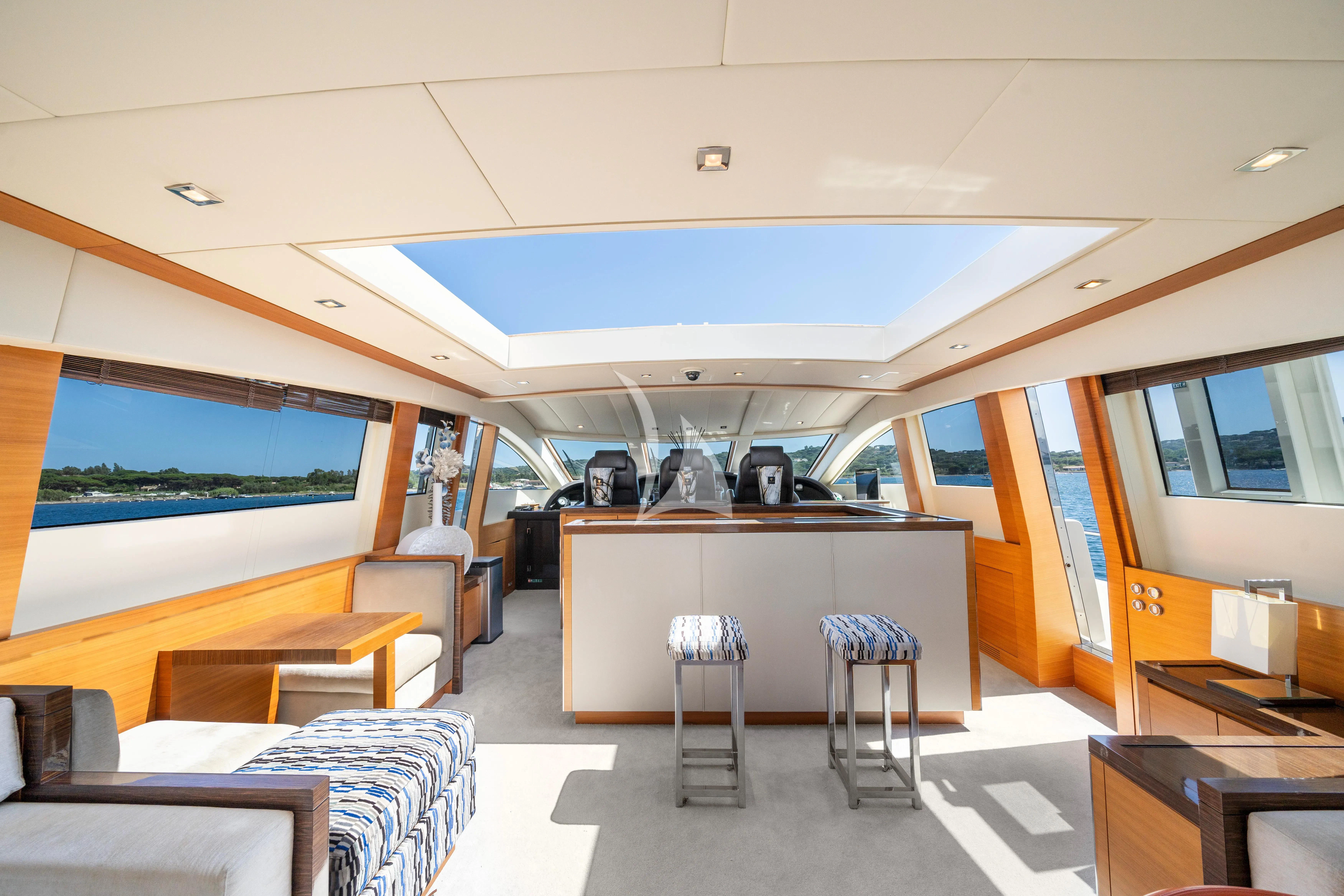 inside view of a room aboard ECLAT Yacht for Sale