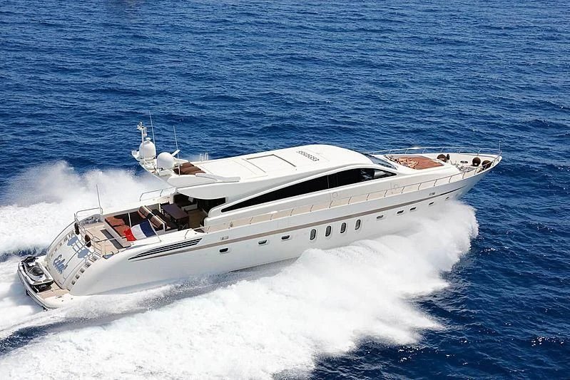 a boat on the water aboard ECLAT Yacht for Sale