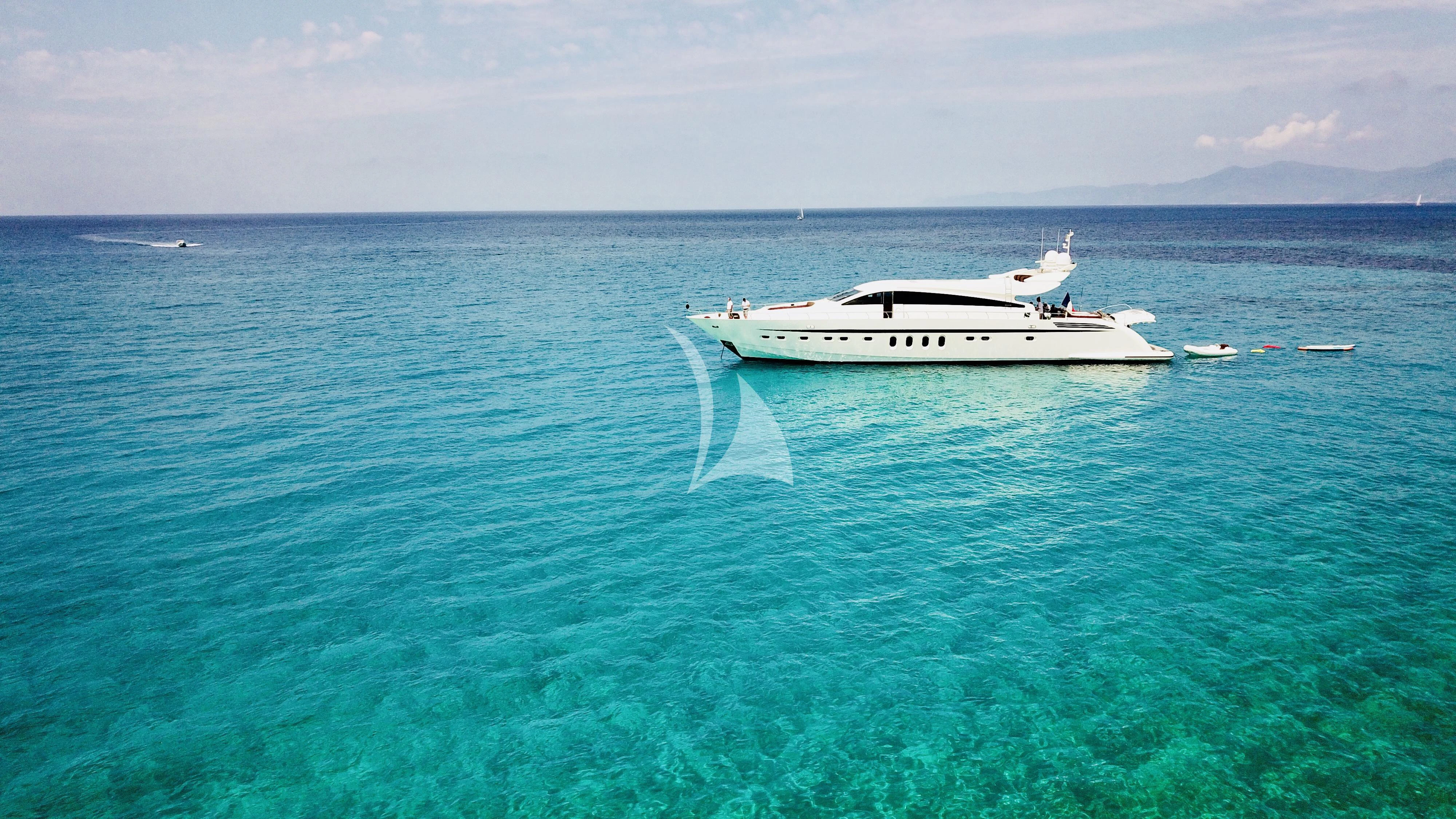 a boat in the water aboard ECLAT Yacht for Sale