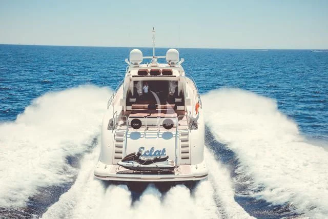 a boat on the water aboard ECLAT Yacht for Sale