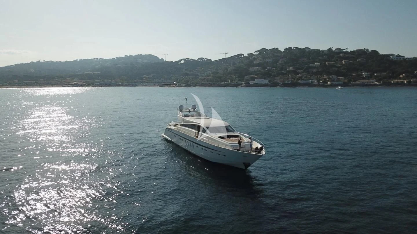 a boat on the water aboard ECLAT Yacht for Sale