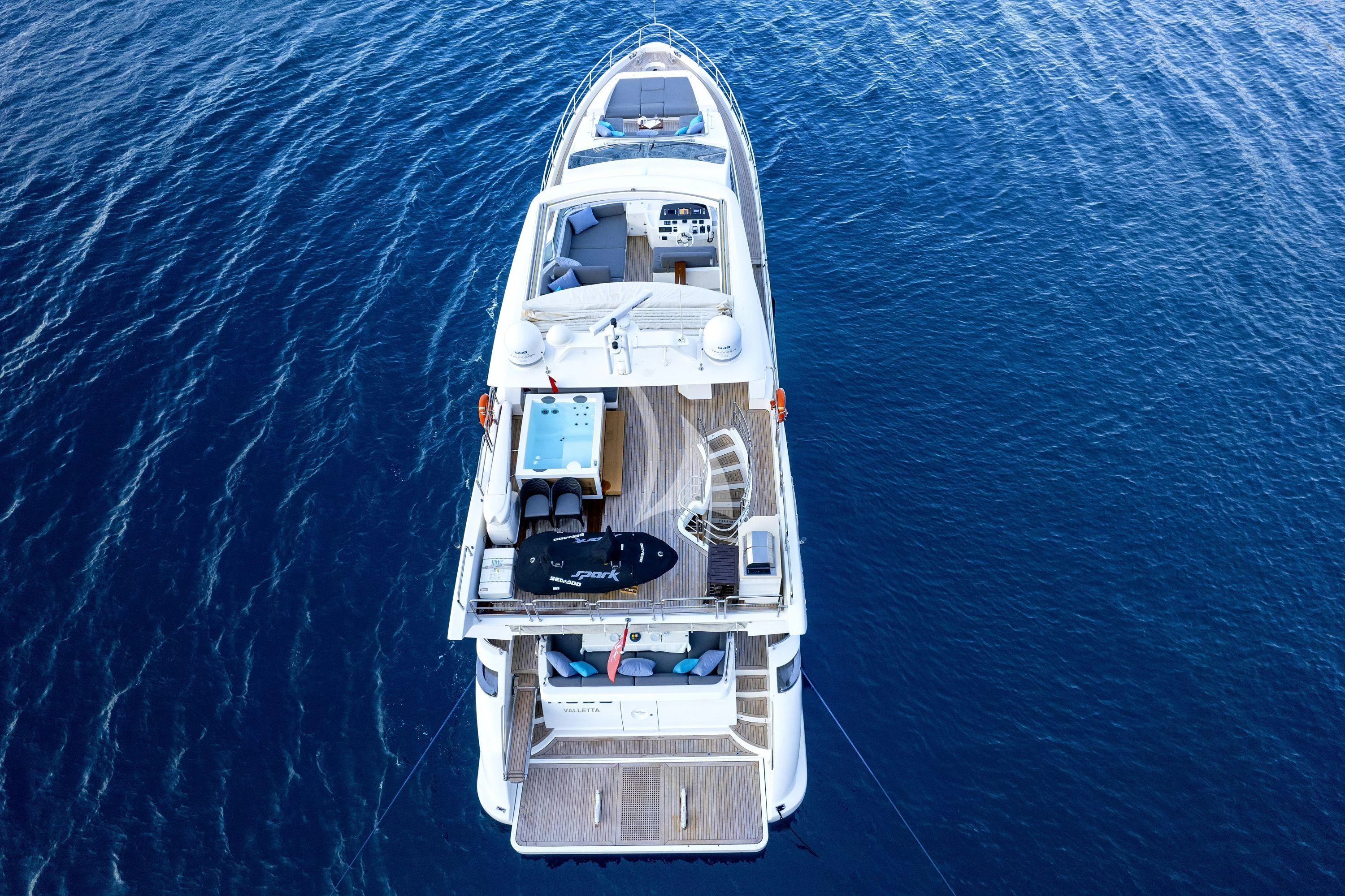 a boat in the water aboard HUBO Yacht for Sale