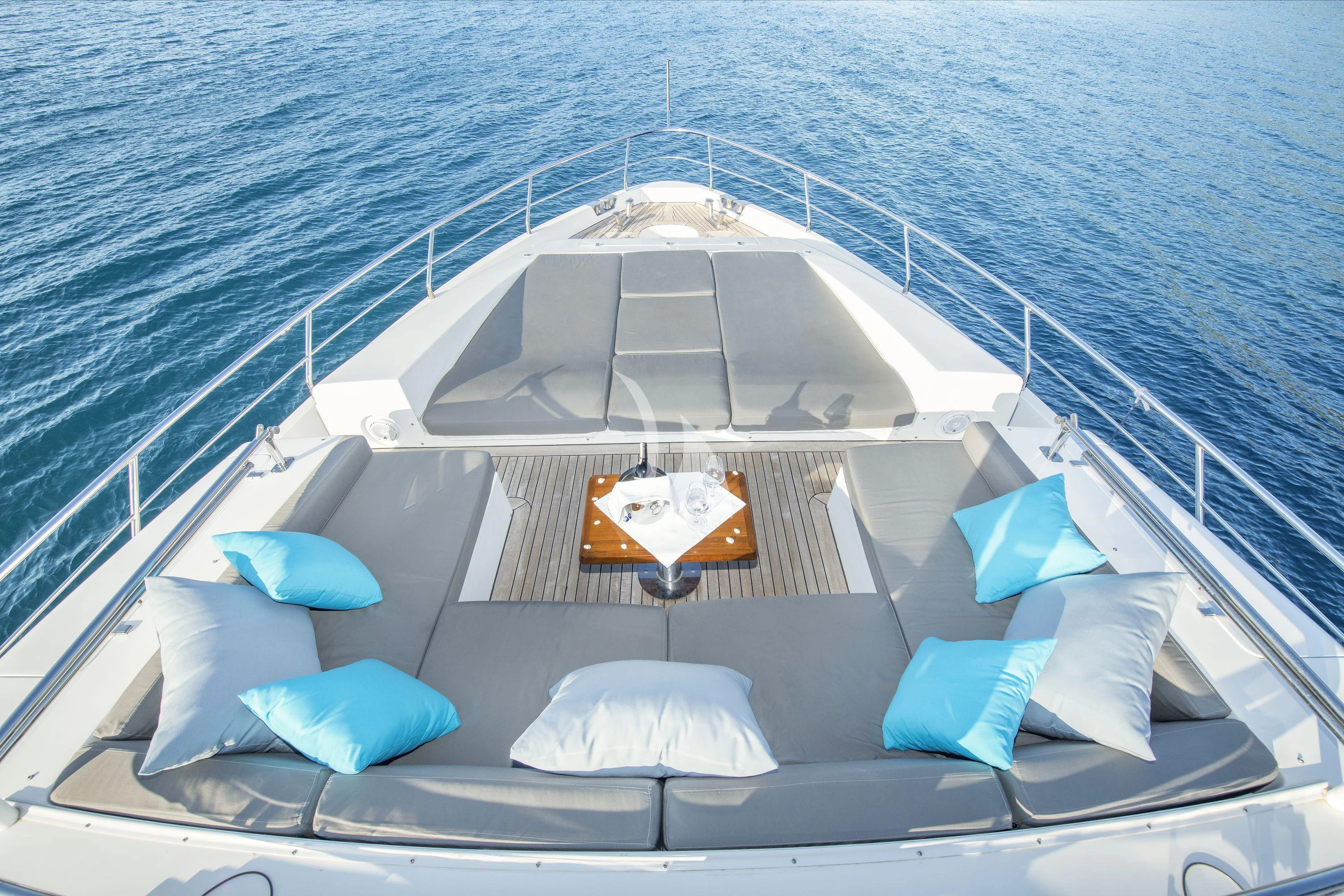 a boat on the water aboard HUBO Yacht for Sale