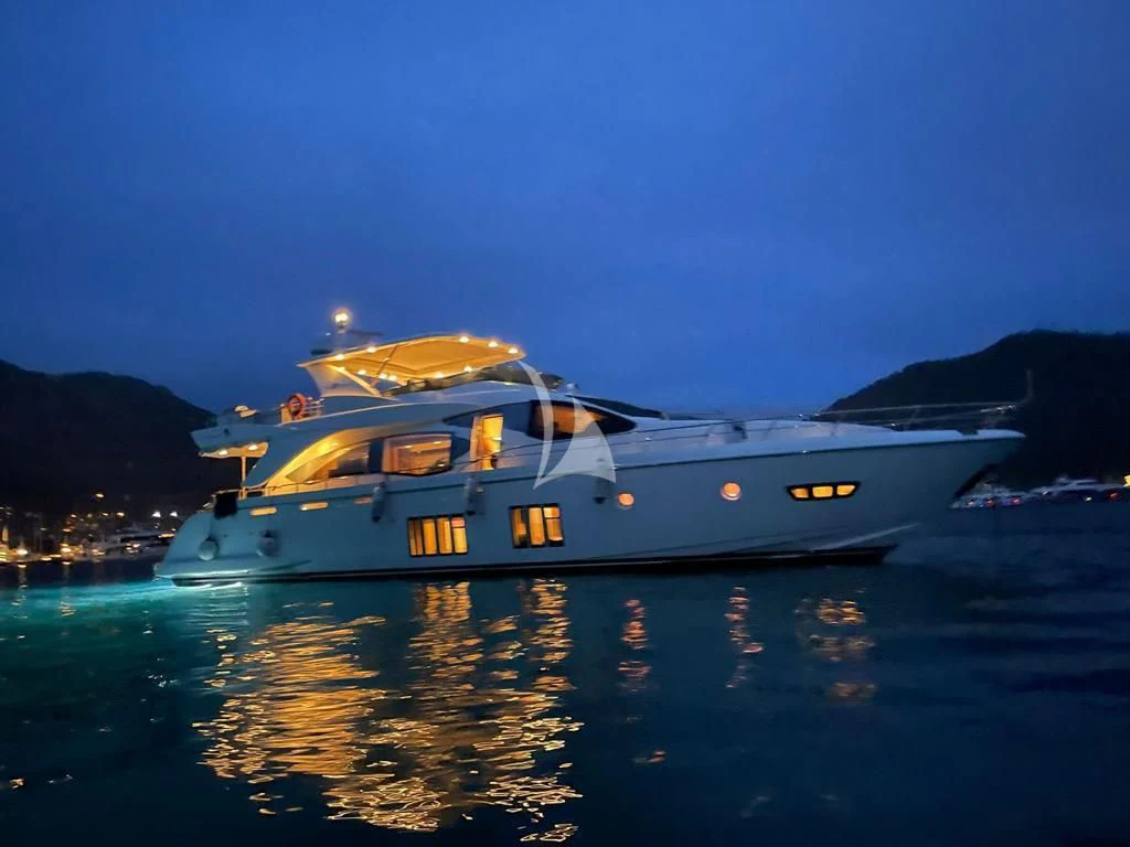 a boat on the water aboard HUBO Yacht for Sale