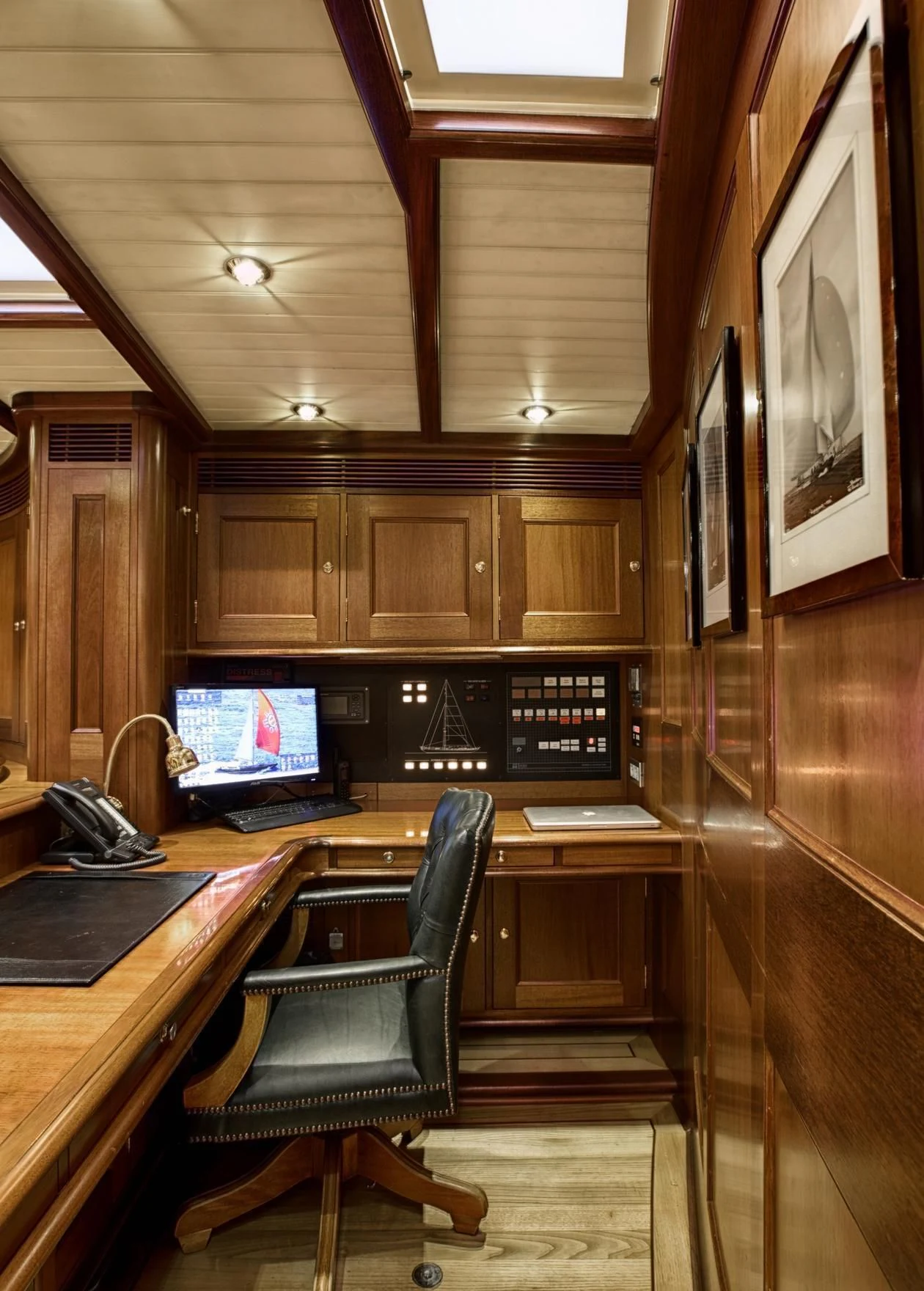 a room with a computer and a chair aboard SHAMOUN Yacht for Sale